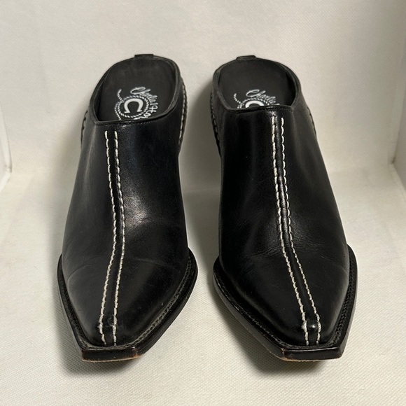 Charlie 1 Horse Black Leather Western Mules – Women’s Size 6 - EUC - Picture 8 of 13